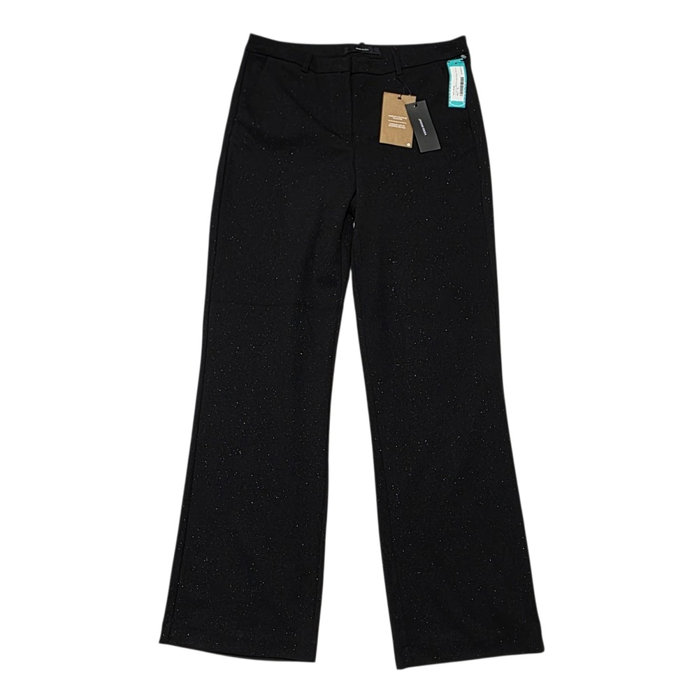 Vero Moda Vmzamira MW Straight Glitter Pant Women XL Black Recycled Polyester